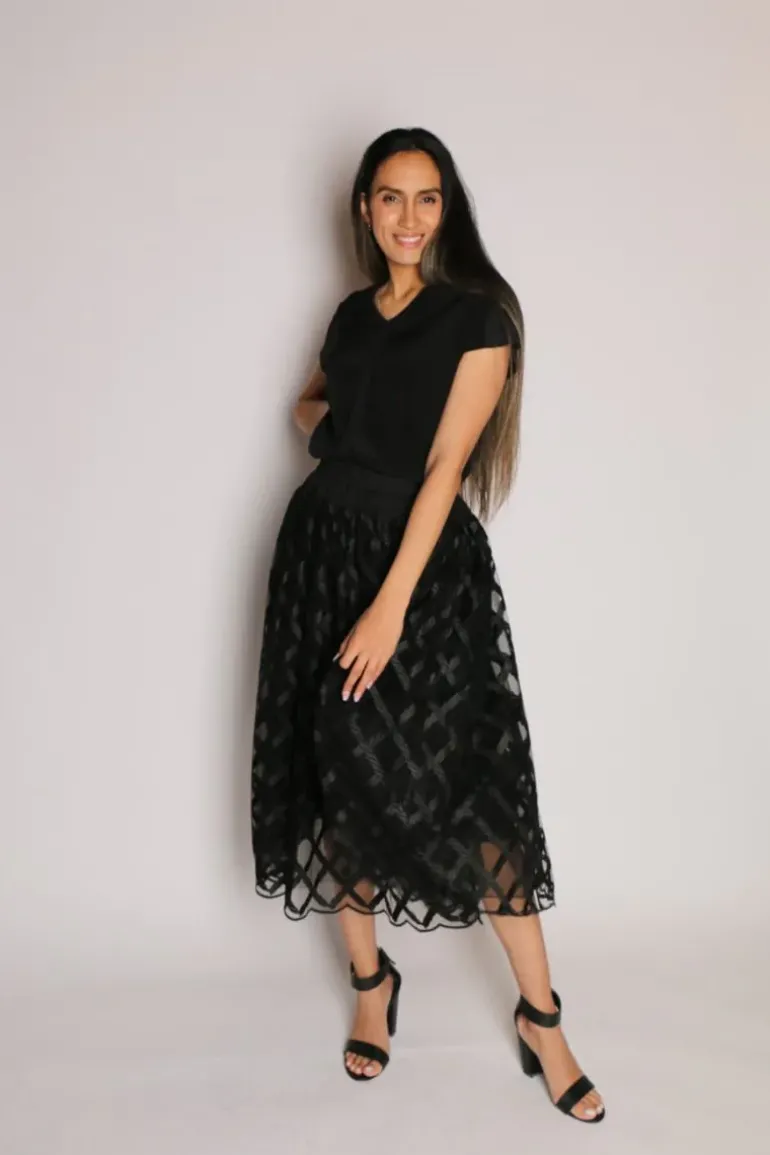 Free Falling Skirt In Black By Trelise Cooper