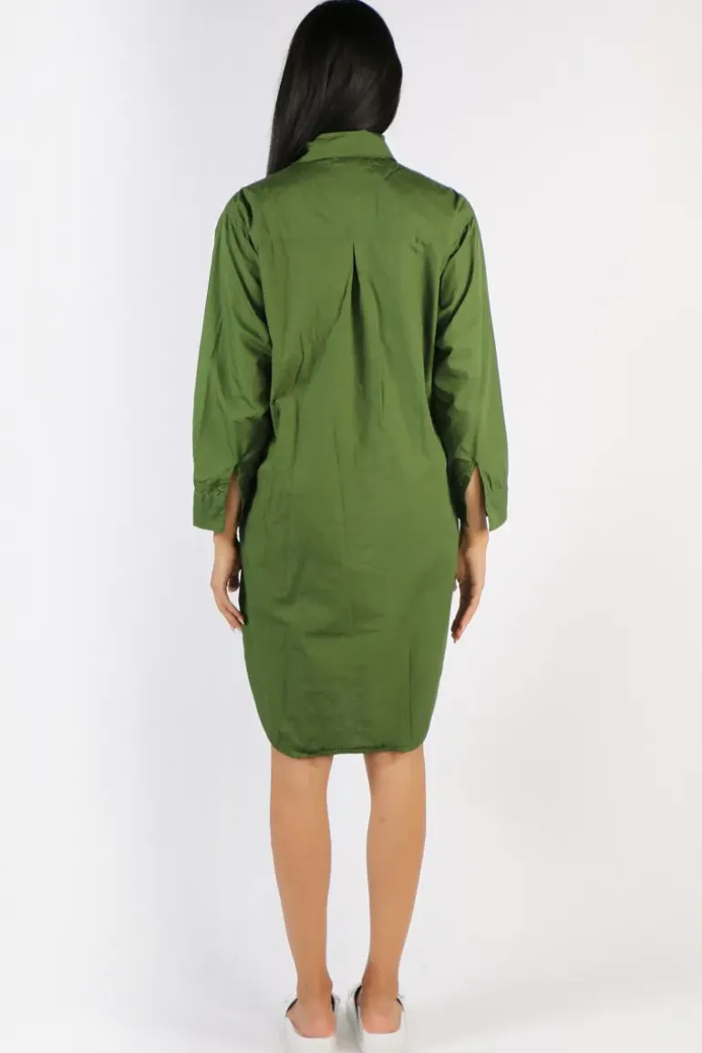 Frockk Nina Shirtdress In Moss