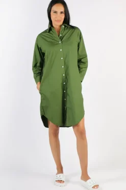 Frockk Nina Shirtdress In Moss