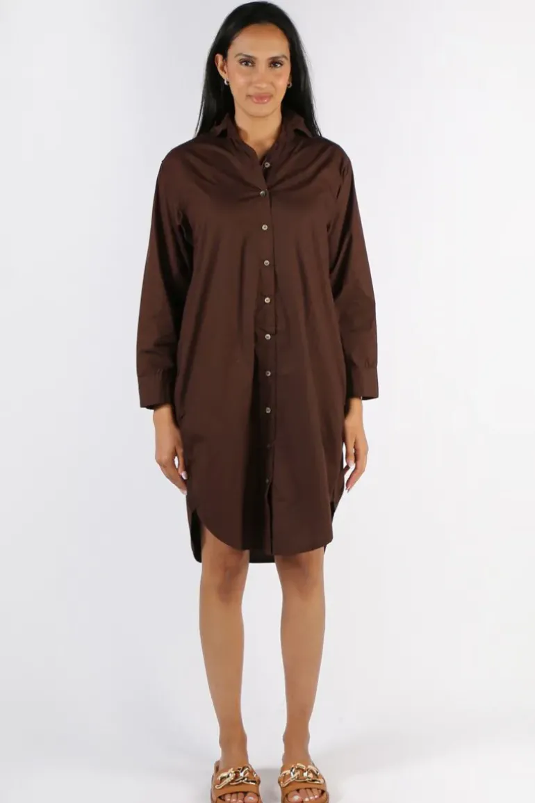 Frockk Nina Shirtdress In Chocolate
