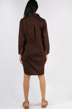 Frockk Nina Shirtdress In Chocolate