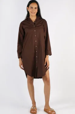 Frockk Nina Shirtdress In Chocolate