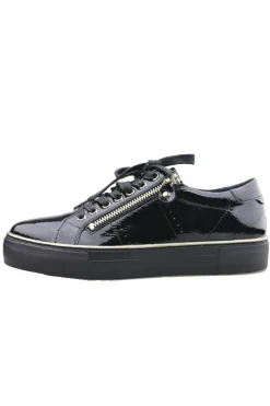 Froggy Sneaker In Black Patent By Django & Juliette