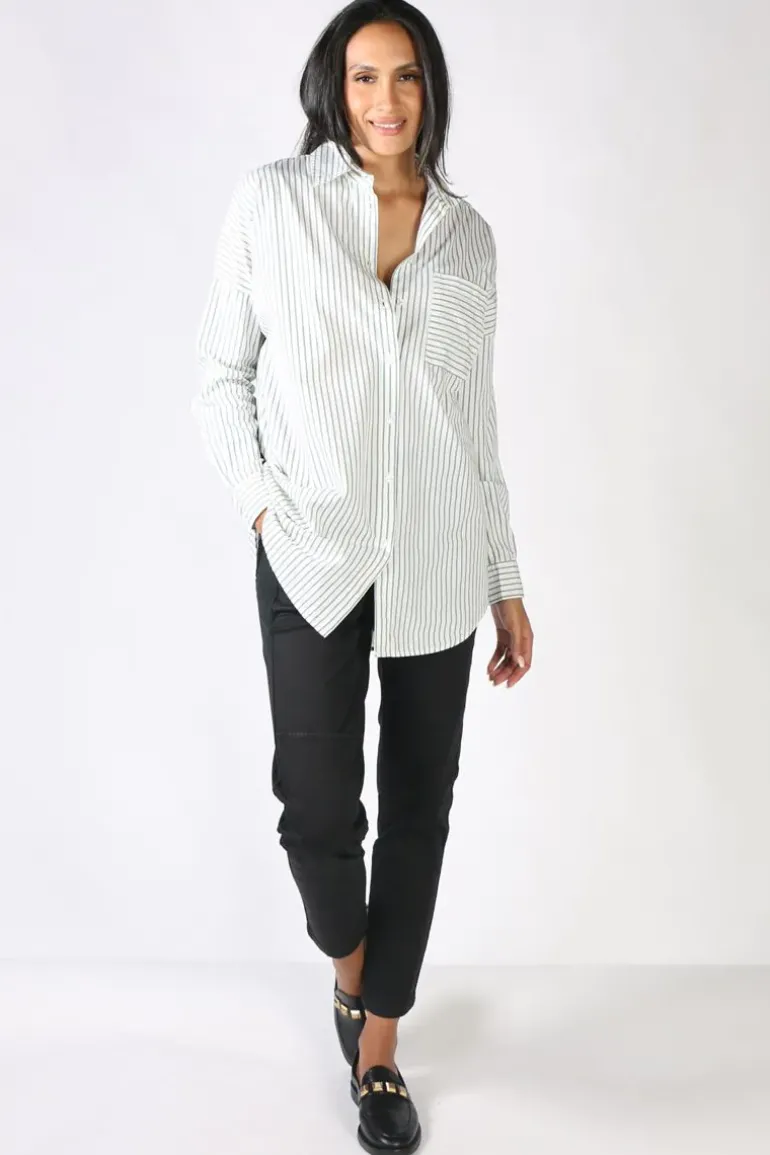 Funky Staff Donna Longline Shirt In White