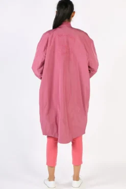 Funky Staff Funky Club Duster Coat In Berry