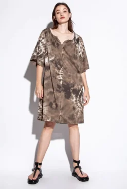 Funky Staff Juila Shibori Dress In Mud