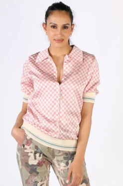Funky Staff Lenne Mosaic Blouse In Check