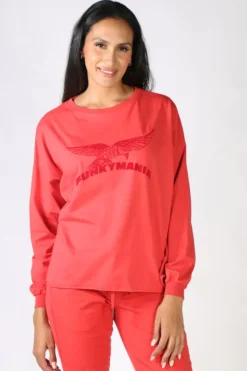 Funky Staff Mania Tee In Red