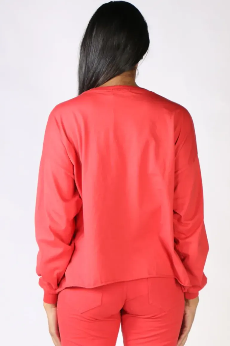 Funky Staff Mania Tee In Red