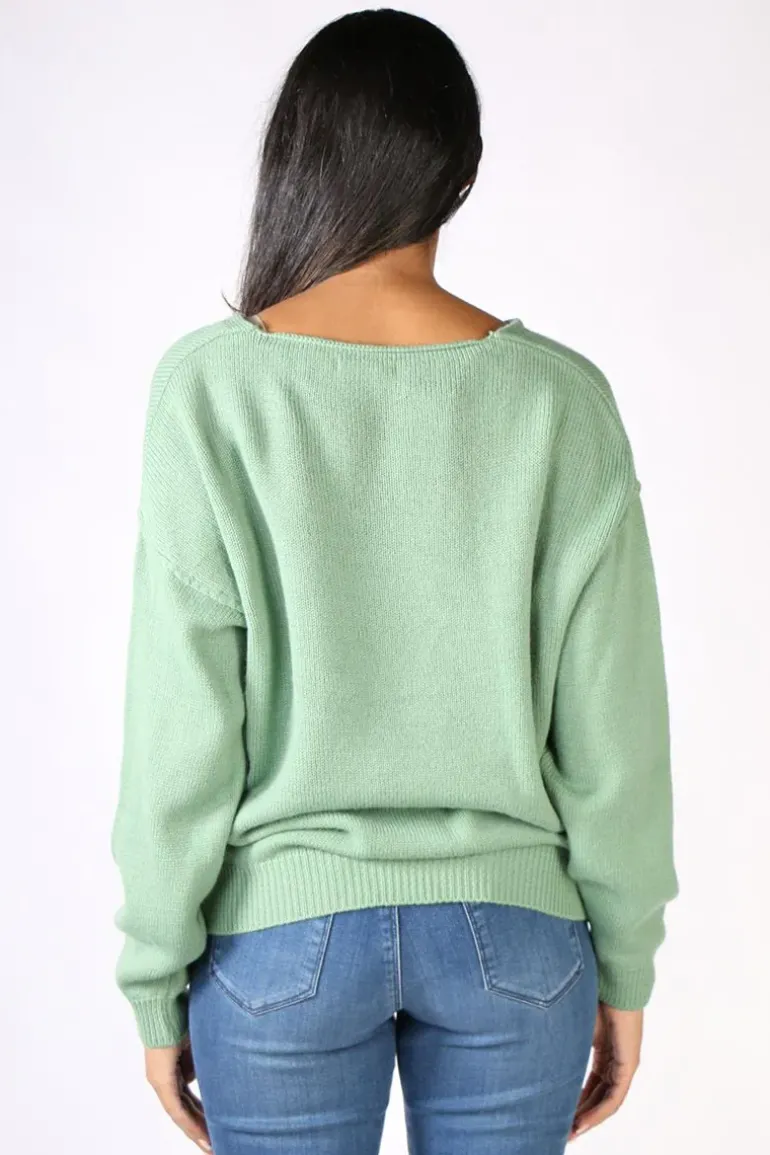 Funky Staff Martina Pullover In Green