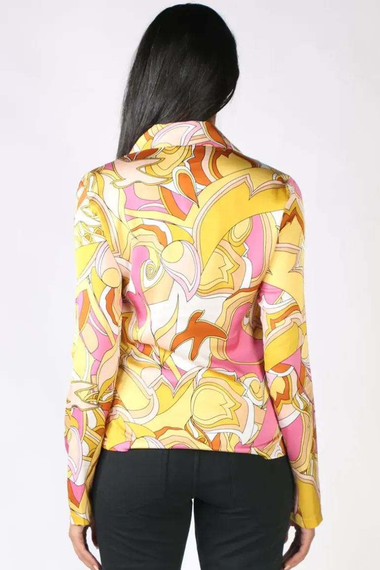 Funky Staff Psychadelic Blouse In Multi