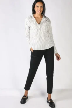 Funky Staff Sara Hooded Shirt In White