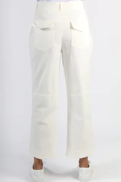 Funky Staff Wide Leg Drill Zita Pant In Cream