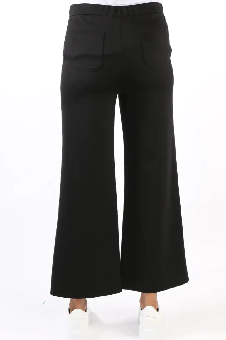 Funky Staff Wide Leg Trouser In Black