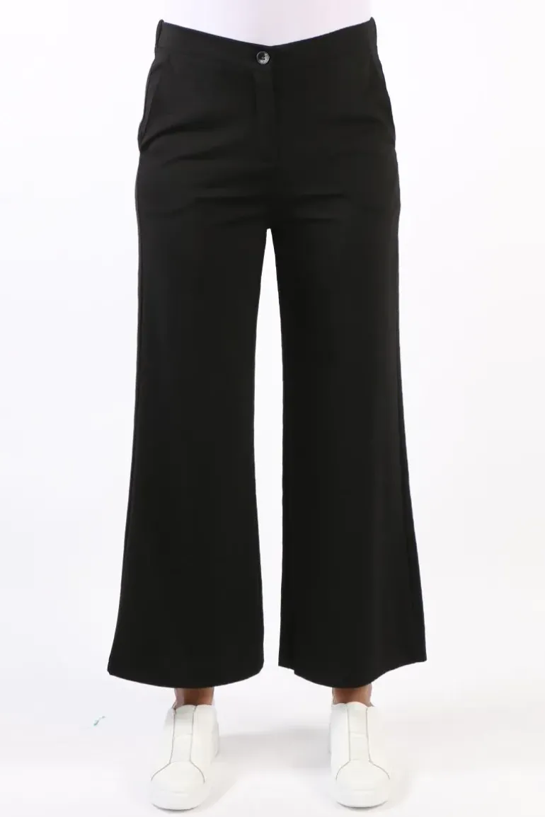 Funky Staff Wide Leg Trouser In Black