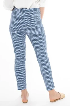 Geometric Print Benga Pant In Blue By Jump