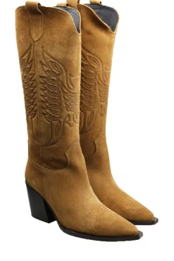 Given Cowboy Boots By Vienty In Tan
