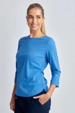 Goondiwindi Cotton 3/4 Sleeve Tee In Regatta