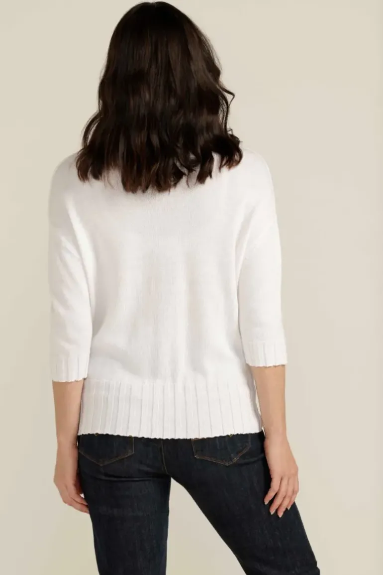 Goondiwindi Cotton Boxy Jumper In White