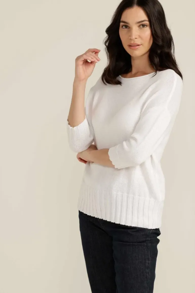 Goondiwindi Cotton Boxy Jumper In White