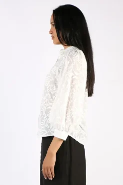 Goondiwindi Cotton Luxe Embroidered Shirt In White