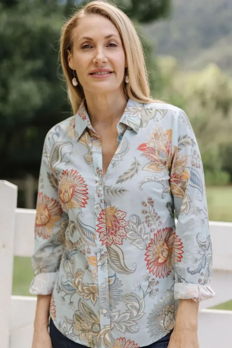 Goondiwindi Cotton Paisley Shirt In Sky