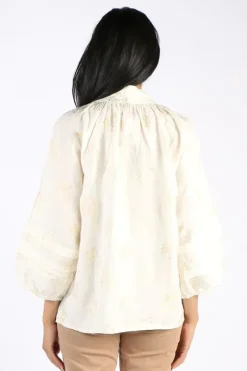 Goondiwindi Cotton Pleat Sleeve Top In Print