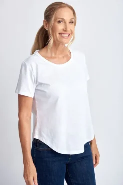 Goondiwindi Cotton Slub Tee In White