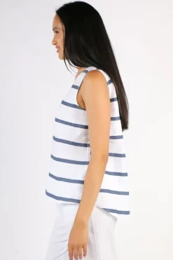Gordon Smith Stripe Button Back Top