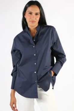 Gujarat Shirt In Navy By Bagruu