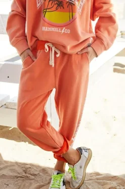 Hammill & Co Back Beach Pant In Orange
