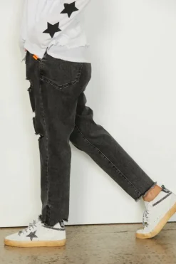 Hammill & Co Distressed Jean In Black