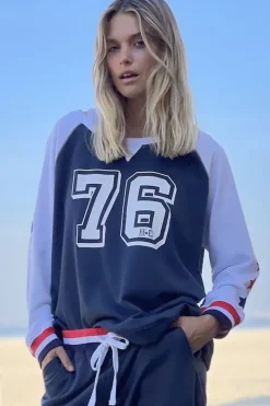 Hammill & Co Retro 76 Sweat In Navy