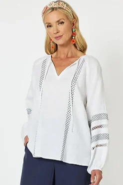 Hammock And Vine Trellis Top In White