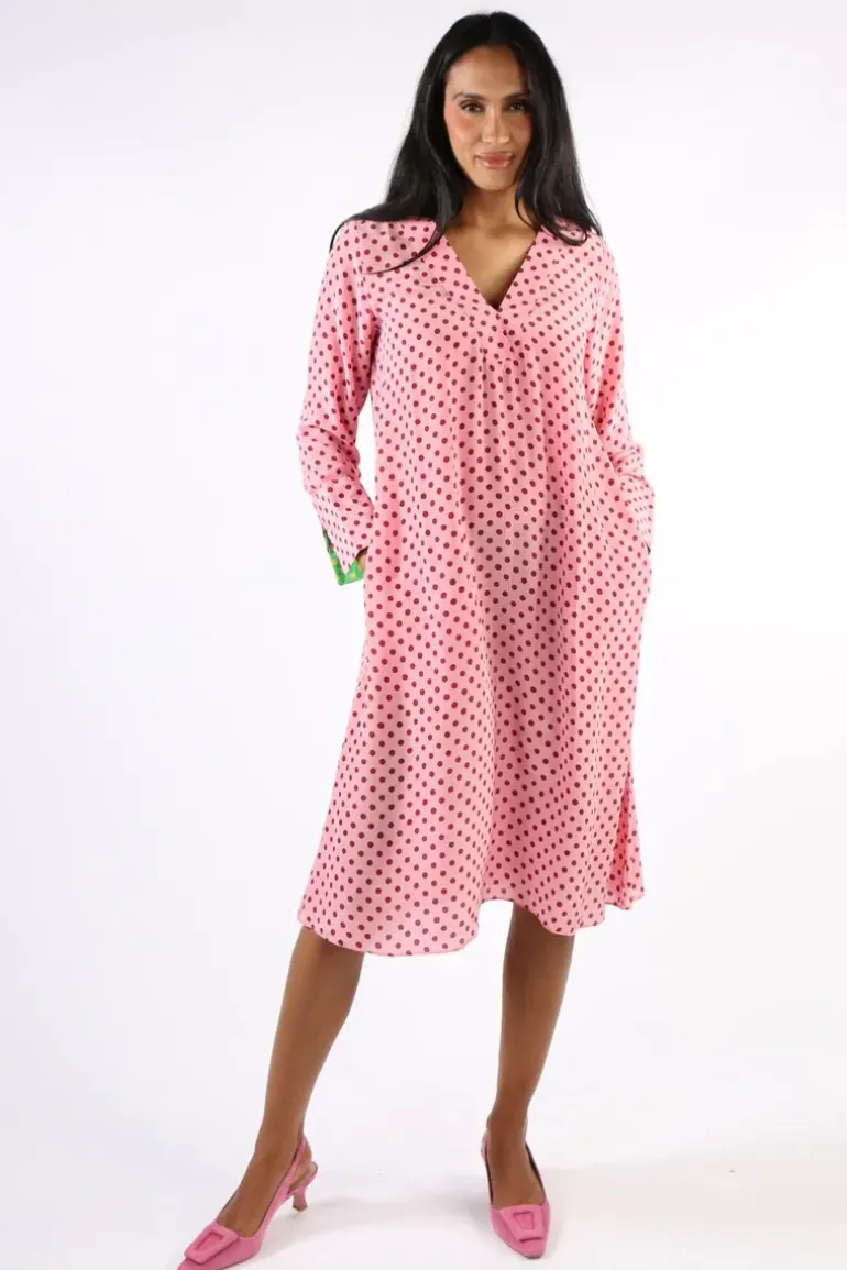 Harmonica Spot Dress By Anupamaa In Musk