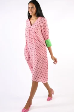 Harmonica Spot Dress By Anupamaa In Musk