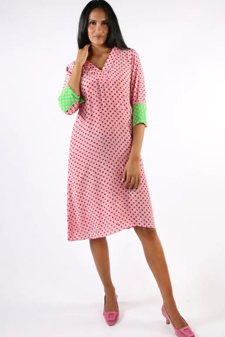 Harmonica Spot Dress By Anupamaa In Musk