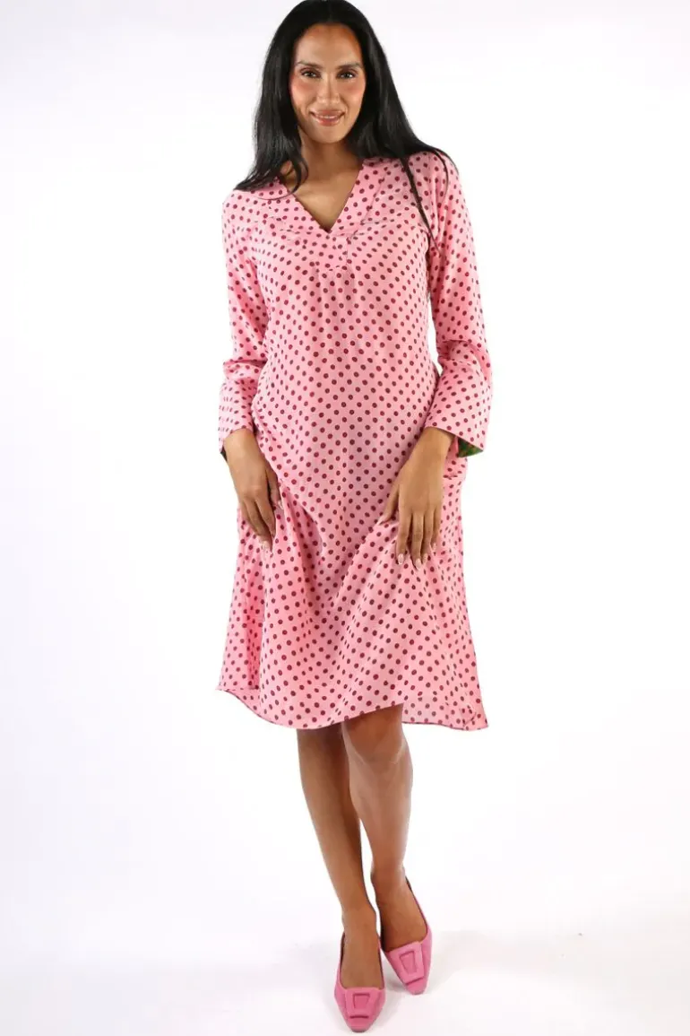 Harmonica Spot Dress By Anupamaa In Musk