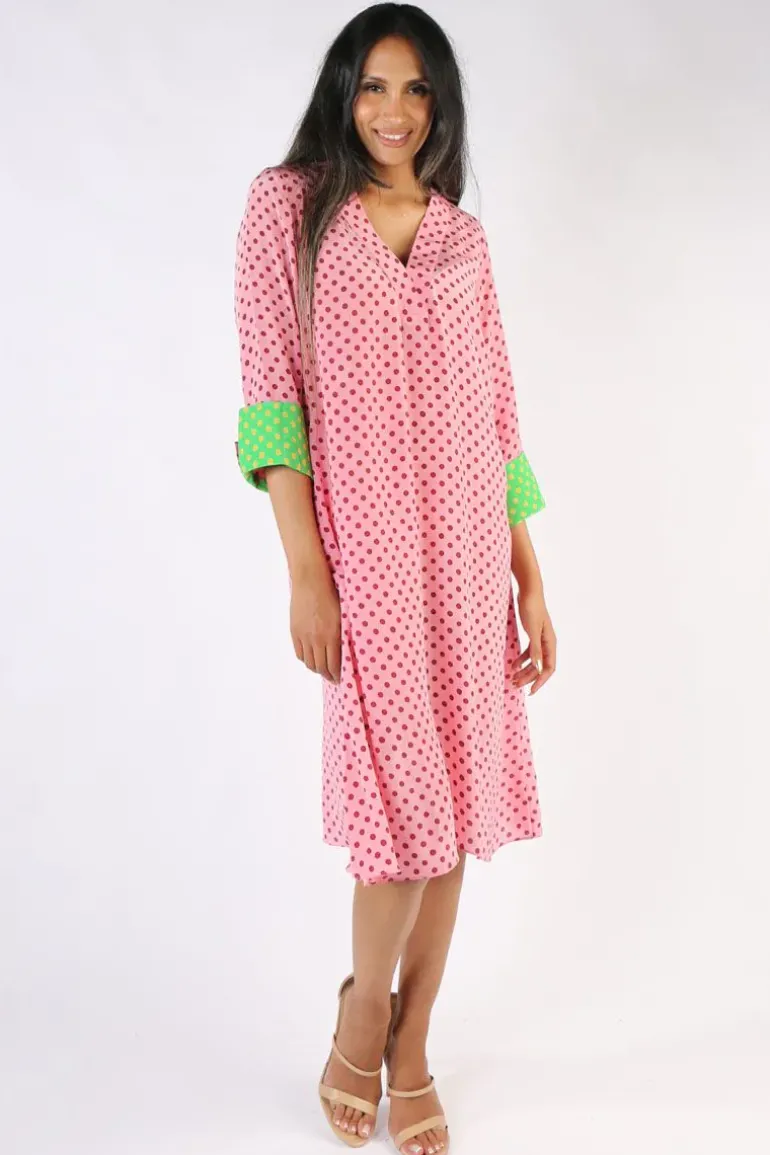 Harmonica Spot Dress By Anupamaa In Musk