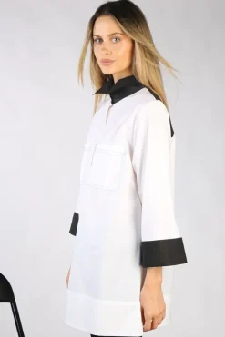 Harvey CB Shirt In White And Black