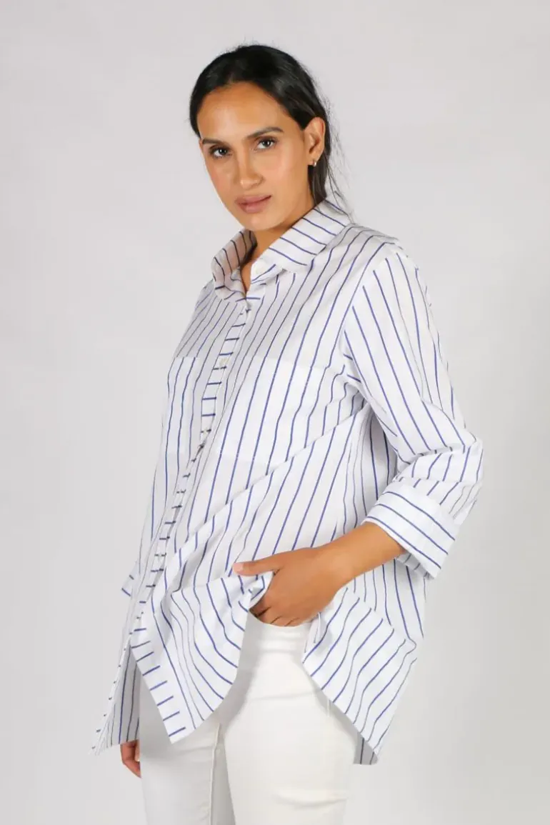 Harvey Stripe Shirt By Bagruu In White