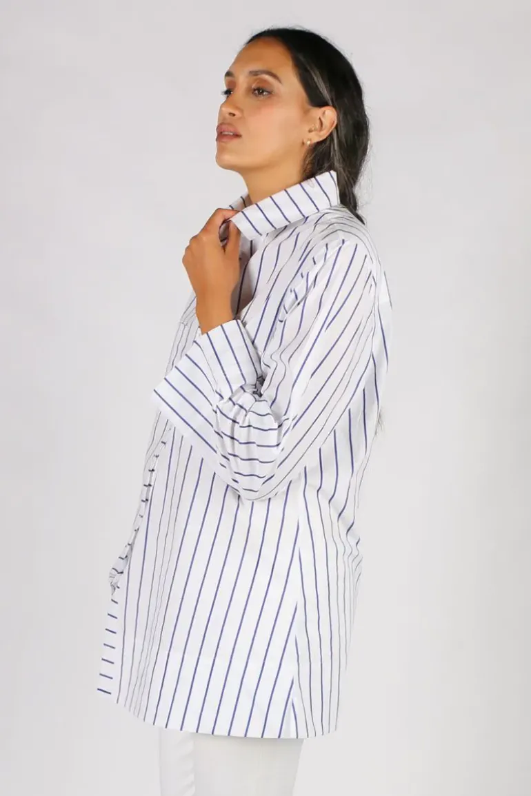 Harvey Stripe Shirt By Bagruu In White