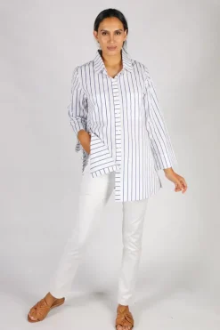 Harvey Stripe Shirt By Bagruu In White
