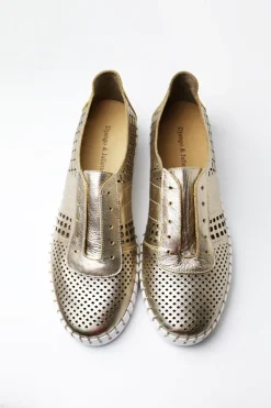Hayley Sneaker By Juliette & Django In Champagne