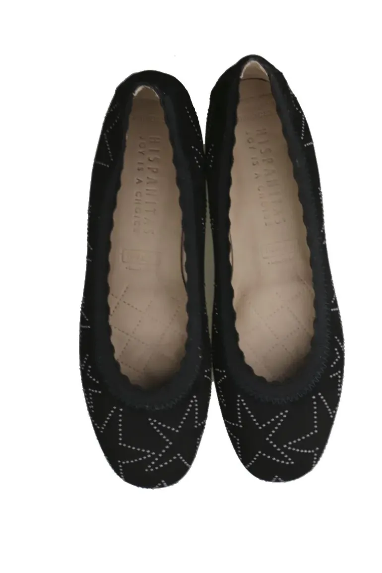 Hispanitas Star Basil Ballet Pump In Black