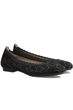 Hispanitas Star Basil Ballet Pump In Black