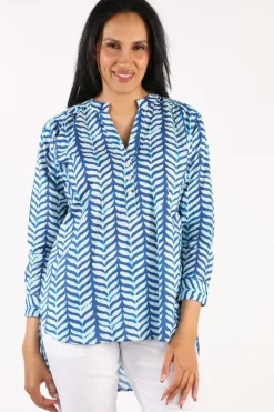 Holmes And Fallon Shibori Shirt In Blue