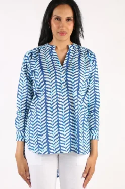 Holmes And Fallon Shibori Shirt In Blue