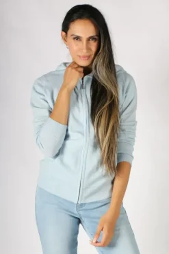 Hoodie In Baby Blue By Bridge & Lord