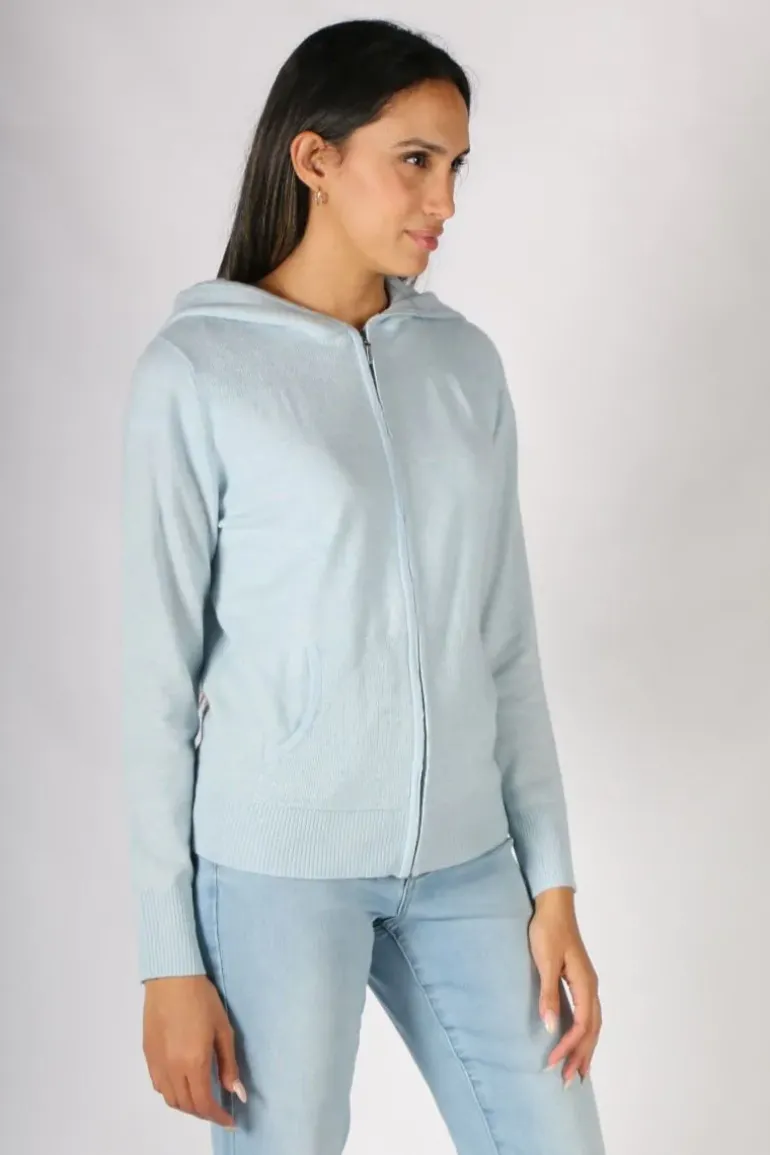 Hoodie In Baby Blue By Bridge & Lord